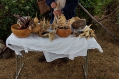 Zeke Willey with a colonial exhibit