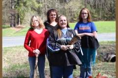 Katie Dancing Dove Lipsius, Mary Hughes, Chief Donna Wolf Mother Abbott, & Erin Kennedy